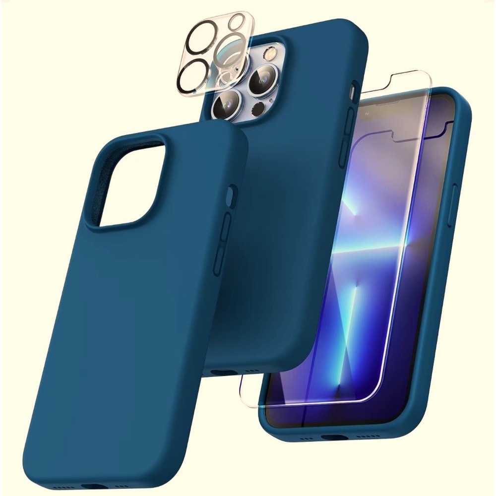 Hard shell case for iPhone 13 Pro. Teal.
